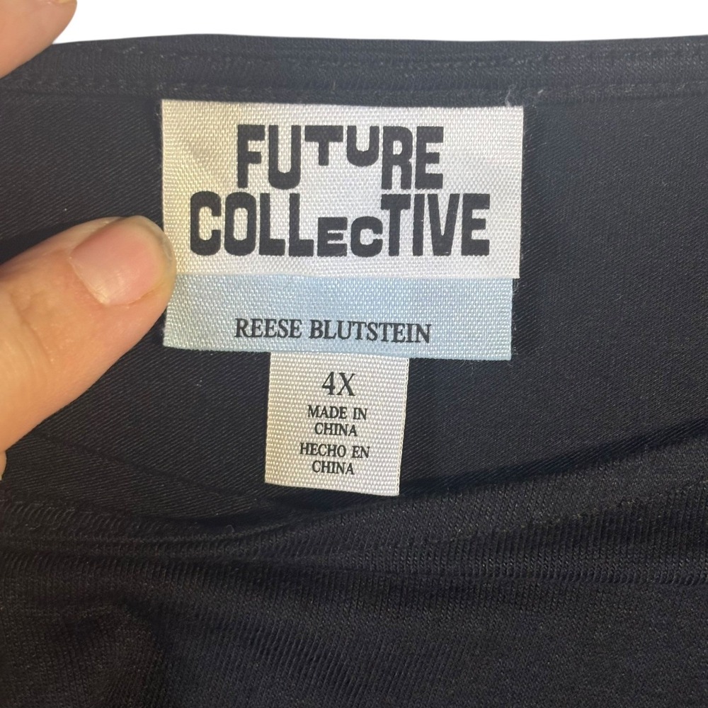 Future Collective Reese Blutstein Black Maxi Dress Plus Size 4X‎ Cutout - Picture 6 of 10